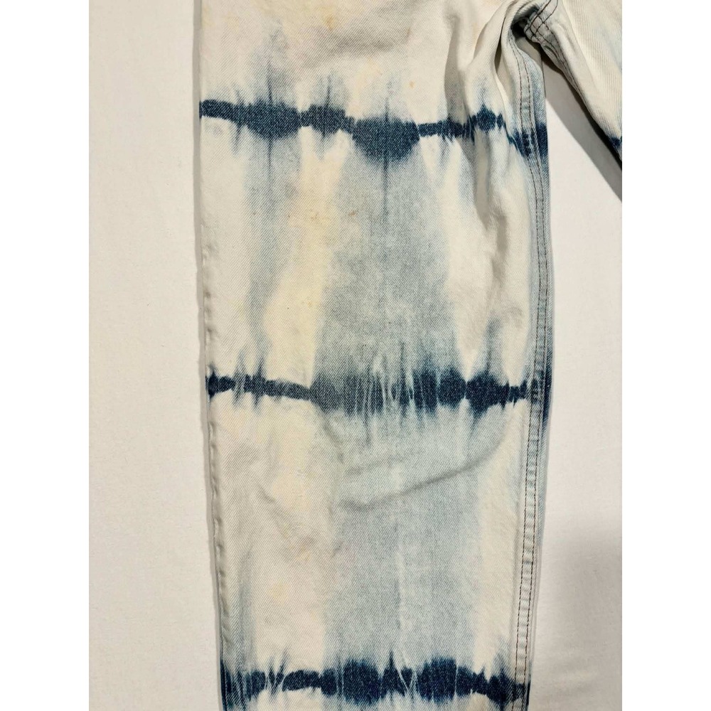 Vintage Levis SilverTab Loose Bleached Tie Dye Striped Jeans Men 30x34 90s Denim - Picture 10 of 16